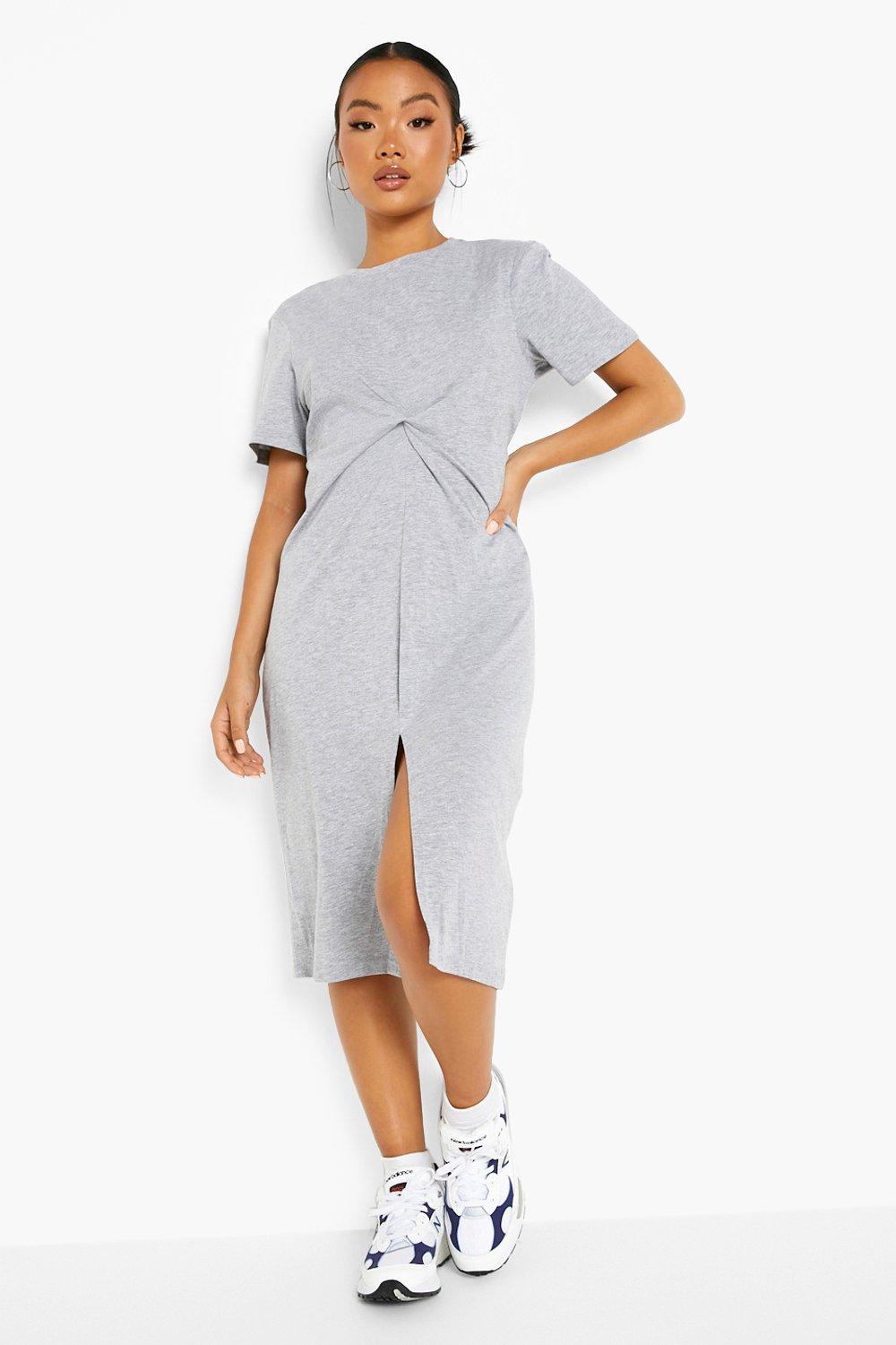 Twist front sales t shirt dress